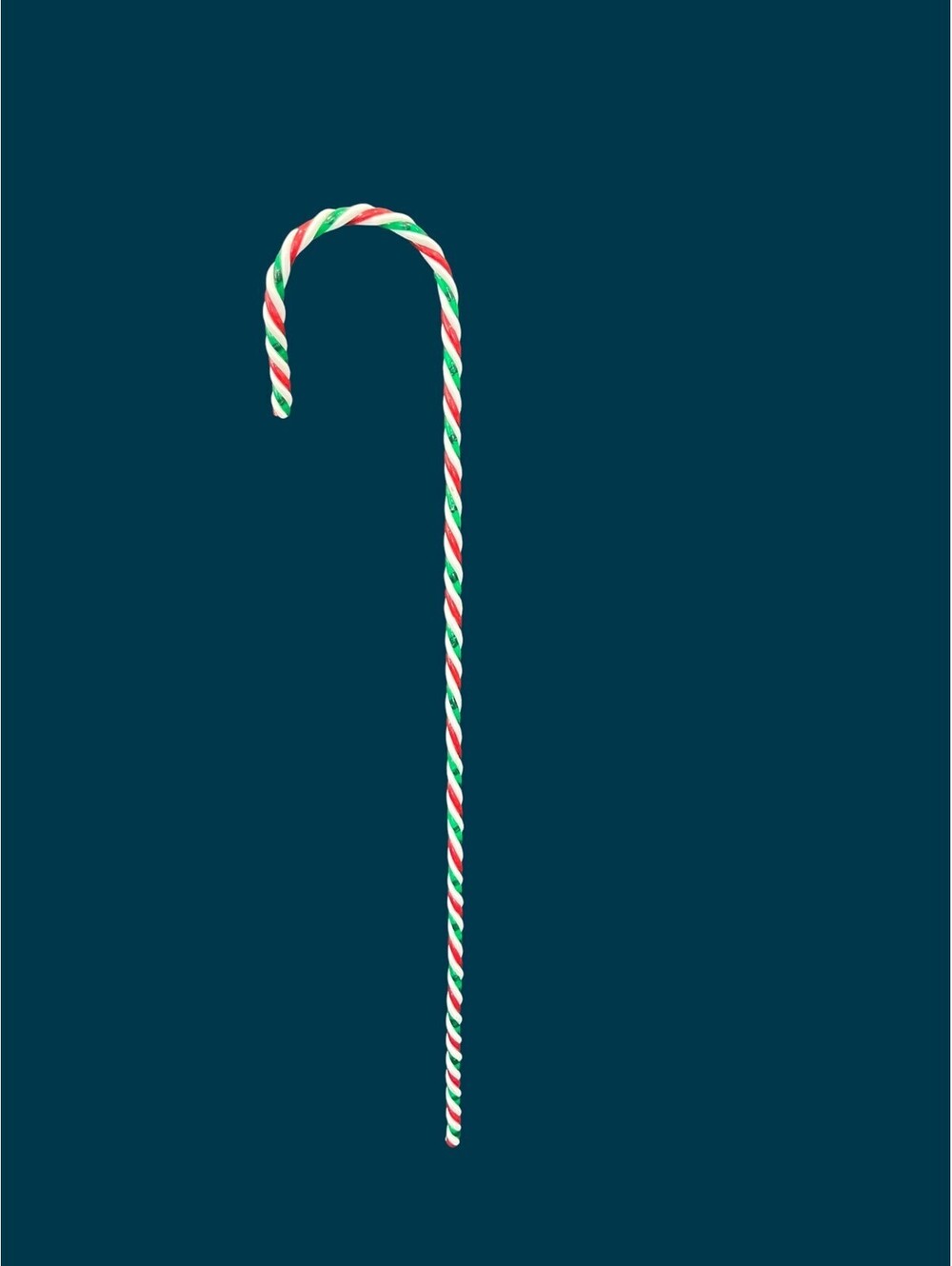 Large Red Green and White Striped Candy Cane Decoration